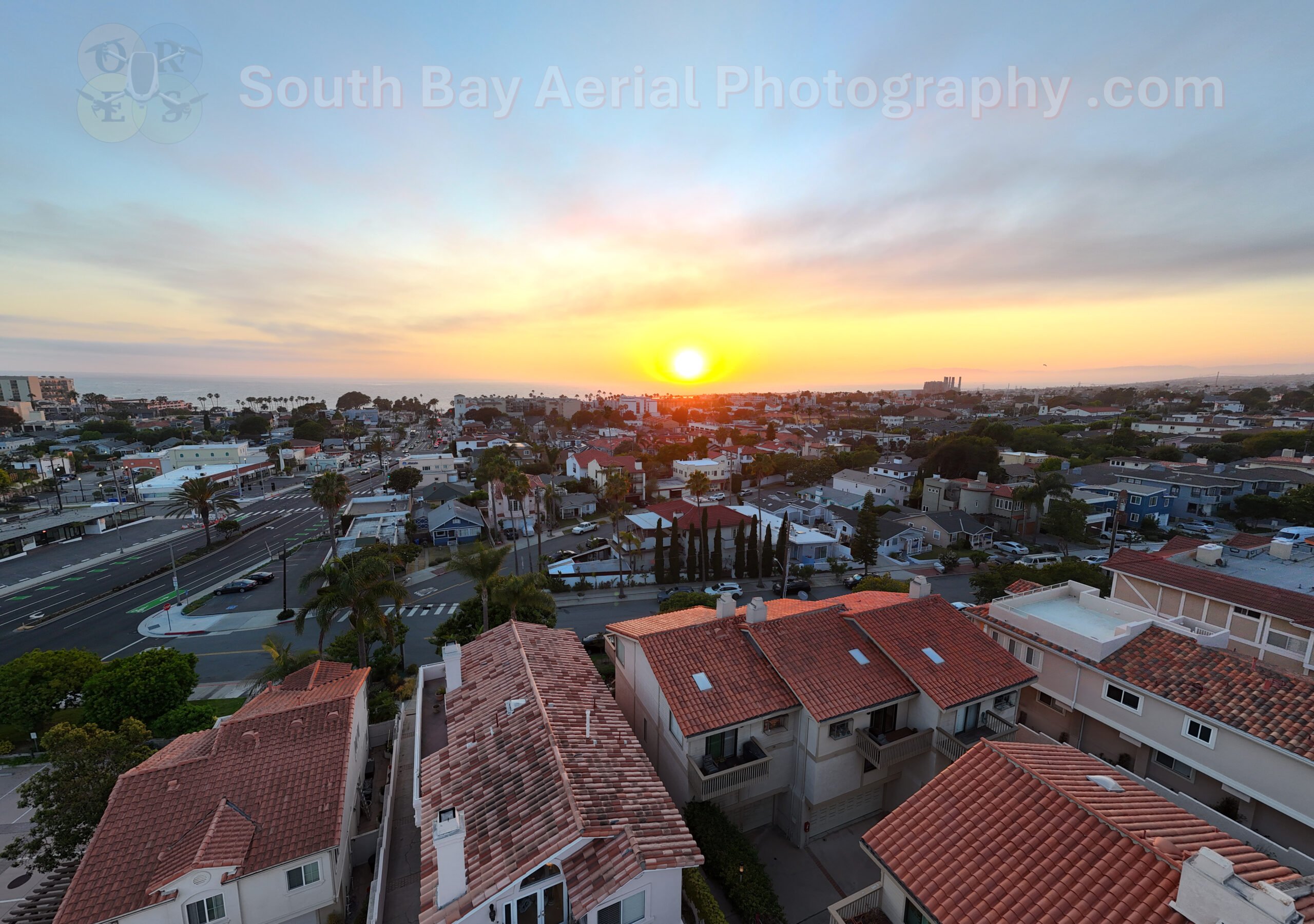 Redondo Beach Sunset Wide Angle Panorama 7-22-24