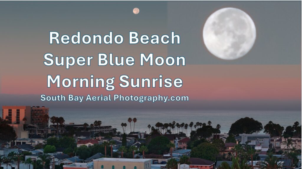 Aerial Video Super Blue Moon Morning Sunrise Aerial Video Super Blue Moon Morning Sunrise